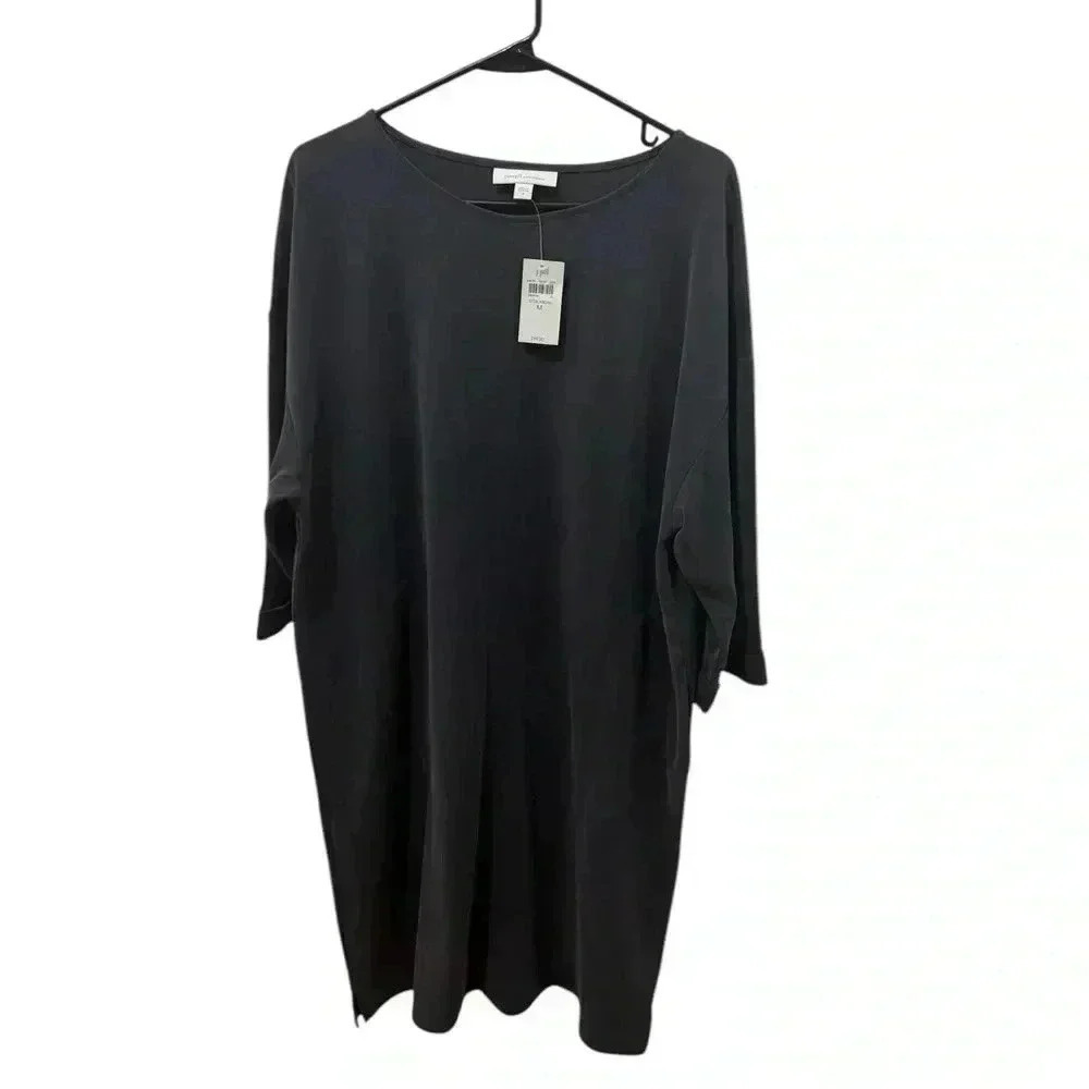 J.Jill Tencel Blend Lagenlook Shirt Dress Pockets Size Medium